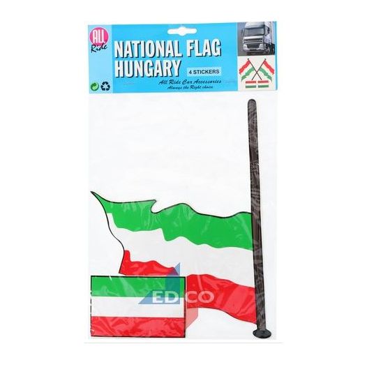 Stickers vlag Hongarije, 4 stuks