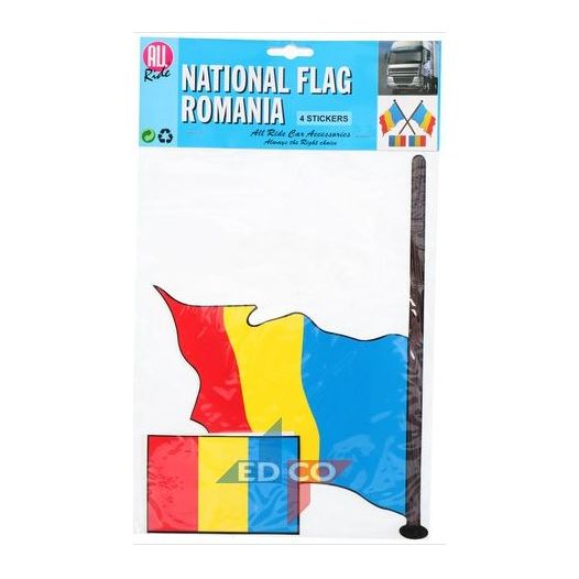 Stickers vlag Roemenië, 4 stuks