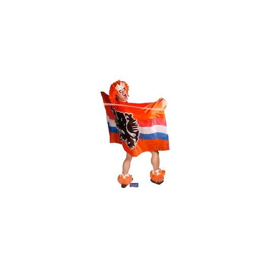 Oranje vlag cape Nederland Leeuw Oranje EK | WK en Koningsdag 150x100 cm