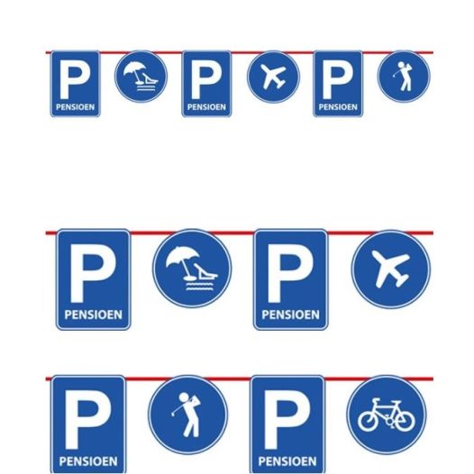 Vlaggenlijn 10m Pensioen papier