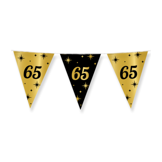 Vlaggenlijn 65 jaar Goud Zwart