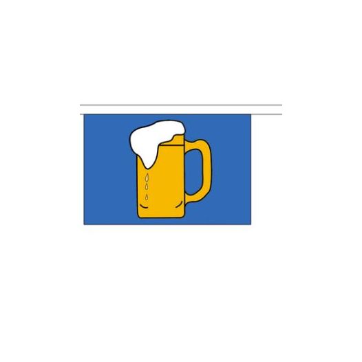 Vlaggenlijn Bier stof 9m