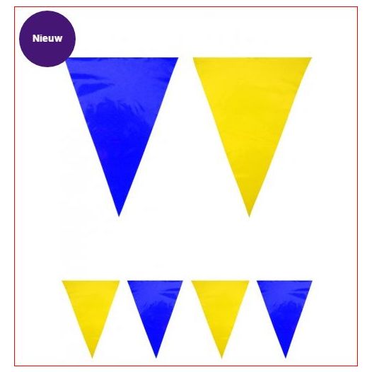 Vlaggenlijn Blauw Geel PE 10m1