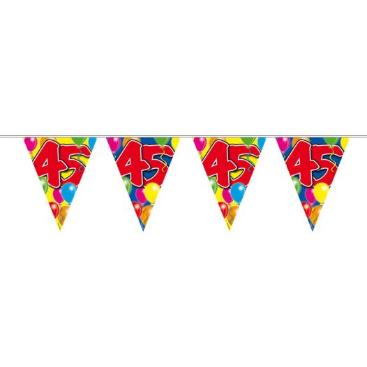 Vlaggenlijn gefeliciteerd 40 jaar ballonnen 10m