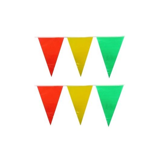 Vlaggenlijn rood/geel/groen 10m Carnaval Limburg