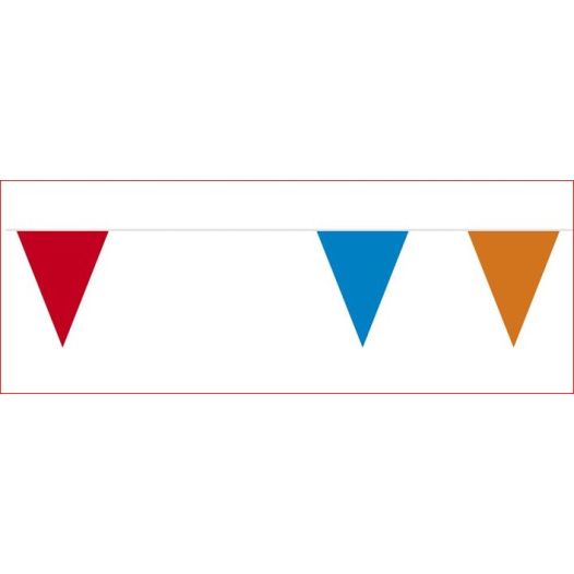 Vlaggenlijn rood wit blauw oranje 40 meter straatversiering