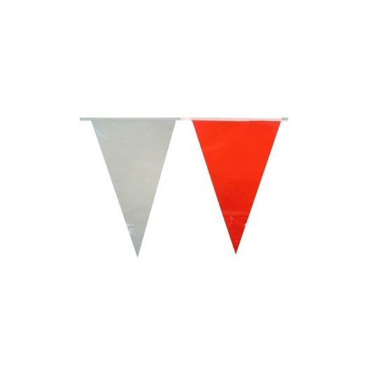 Vlaggenlijn rood wit 30x45cm XXL