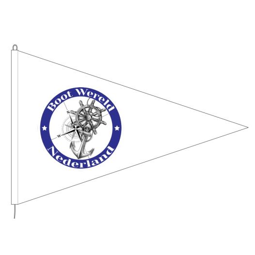 Bootvlaggetje 20x30cm Boot Wereld Nederland
