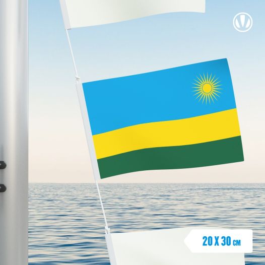 Bootvlag Rwanda 20x30cm
