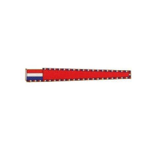 Vleugel rood getekend 150cm Masttopwimpel