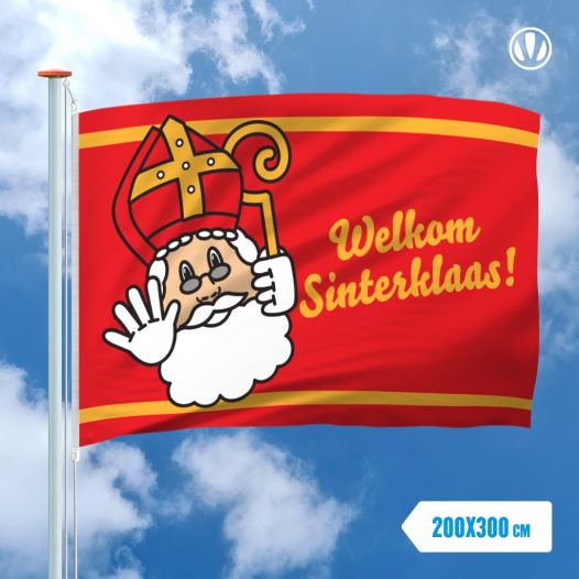 Grote vlag Welkom Sinterklaas