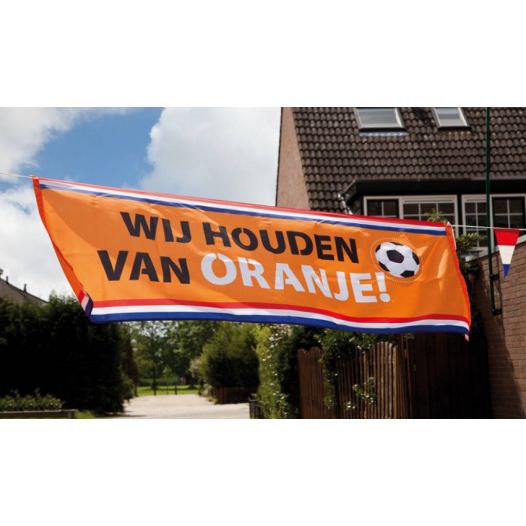 Wij houden van Oranje voetbal spandoek banner EK | WK