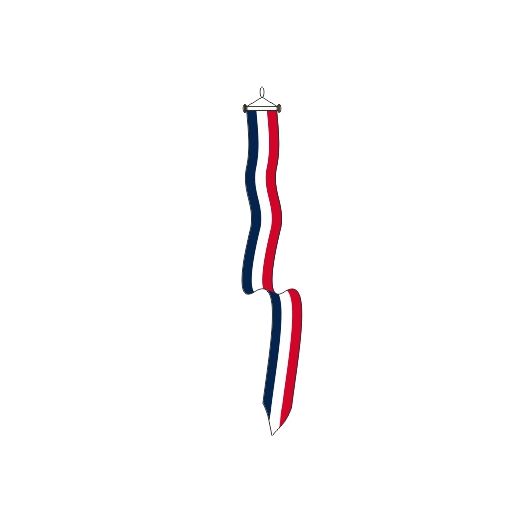 wimpel Oud Hollands 25x250cm met stokje Marine Blauw