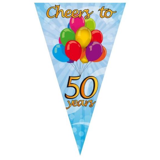 Wimpel XL Abraham, cheers to 50 jaar 90x150cm