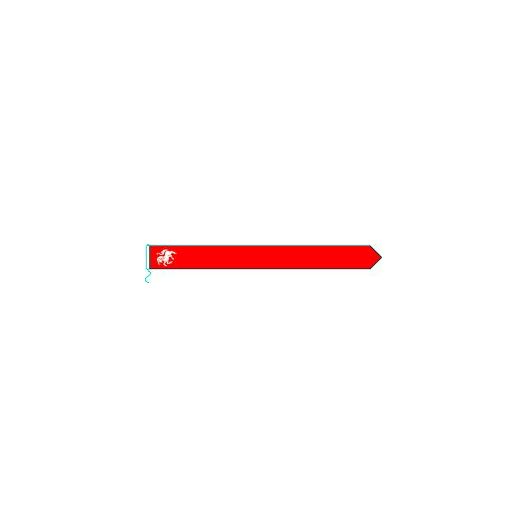 Wimpel Twentse Ros | Twente wimpels 25x300cm