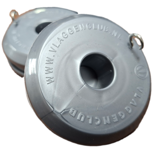Knop vlaggenstok | Zilver - 18mm