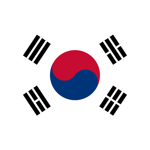 Zuid Koreaanse zwaaivlaggen | zwaaivlag Zuid Korea 30x45cm