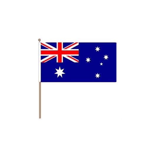 Zwaaivlag Australië 15x22,5cm stoklengte 30cm