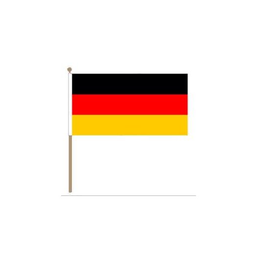 Duitse zwaaivlag Duitsland 30x45cm, stoklengte 60cm