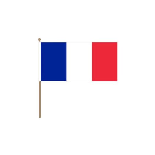 Zwaaivlag Frankrijk XXL rood/wit/blauw 90x150cm met stok van 135cm