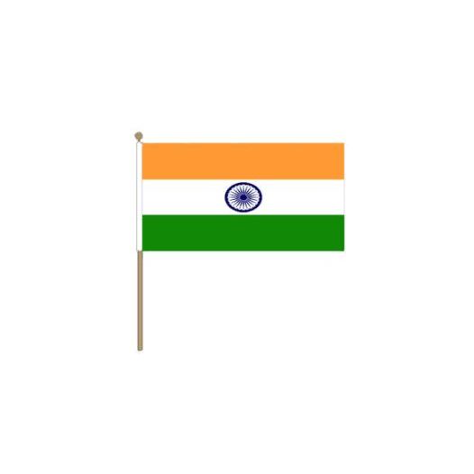 Zwaaivlag India, Indiase zwaaivlag 30x45cm, stoklengte 60cm