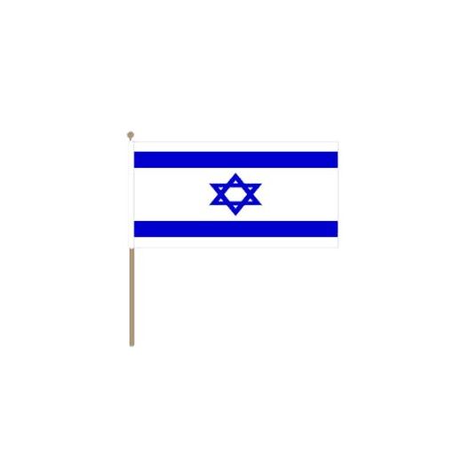 Zwaaivlag Israël, Israëlische zwaaivlag 30x45cm, stoklengte 60cm