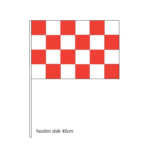 Zwaaivlag Brabant 20x30cm luxe op stokje