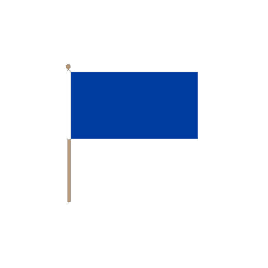 Zwaaivlag blauw 30x45cm, grote racevlag blauw, stoklengte 60cm
