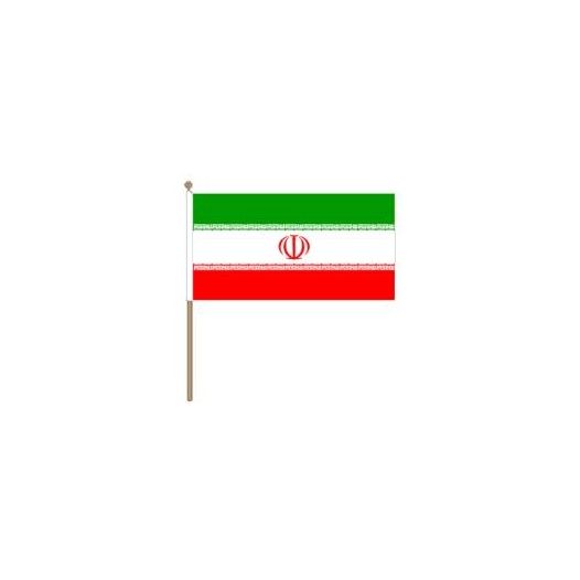 Zwaaivlag Iran 30x45, stoklengte 60cm