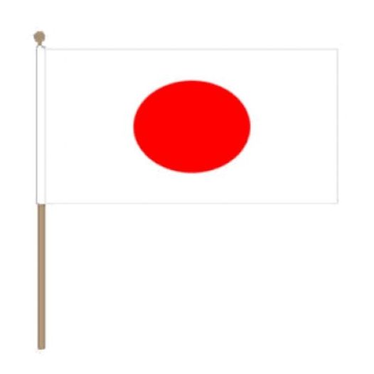 Zwaaivlag Japan 15x22,5cm, stoklengte 30cm