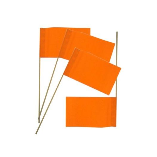 Papieren zwaaivlaggetjes Oranje zwaaivlaggen