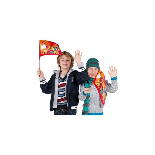 Welkom Sint en Piet zwaaivlaggen Sinterklaas
