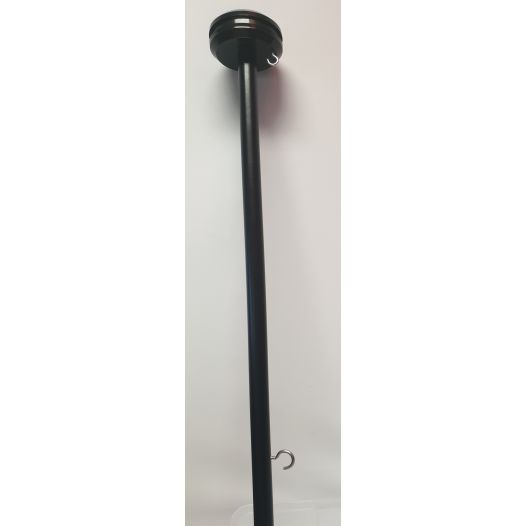 Zwarte vlaggenstok 100cm