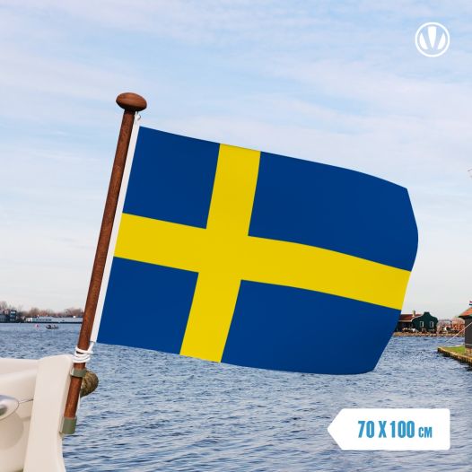 Zweedse vlag Zweden 70x100cm Bootvlag