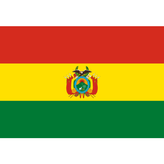 vlag Bolivia met wapen 150x225cm - Spunpoly