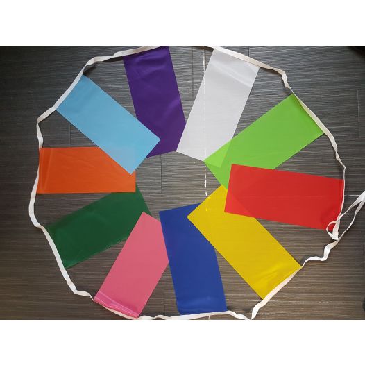 Festival vlaggenlijn 15x35cm - sterke stof | Op maat