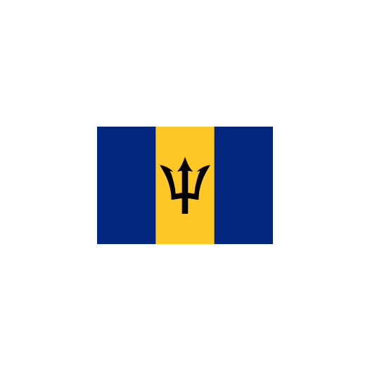 Vlag Barbados 30x45cm
