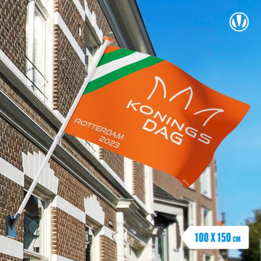 Vlag Koningsdag GWG Rotterdam 100x150cm