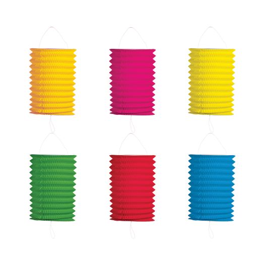 Lampionnen per stuk in 6 verschillende kleuren, assorti geleverd