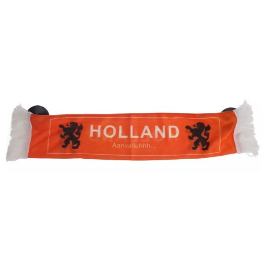 Oranje Holland hangbanner met zuignappen