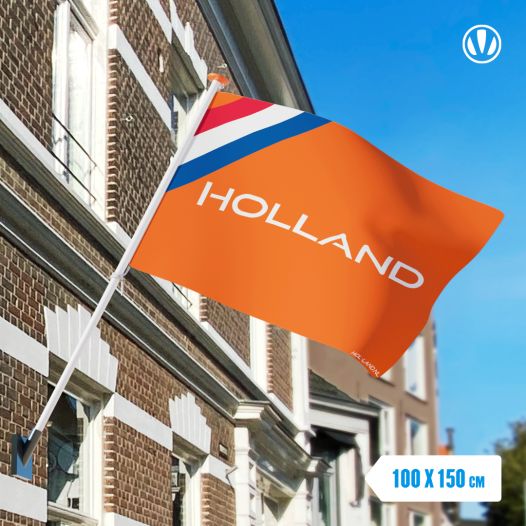Oranje Holland vlag RWB 100x150cm