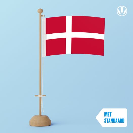 Tafelvlag Denemarken 10x15cm | met standaard