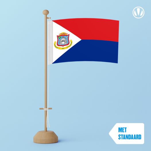 Tafelvlag Sint Maarten met standaard