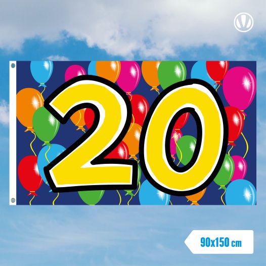 Vlag 20 jaar 90x150cm | Best value
