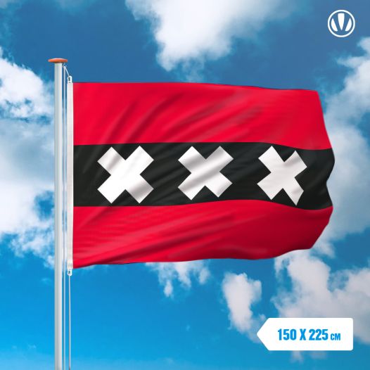 Vlag Amsterdam 150x225cm - Spunpoly