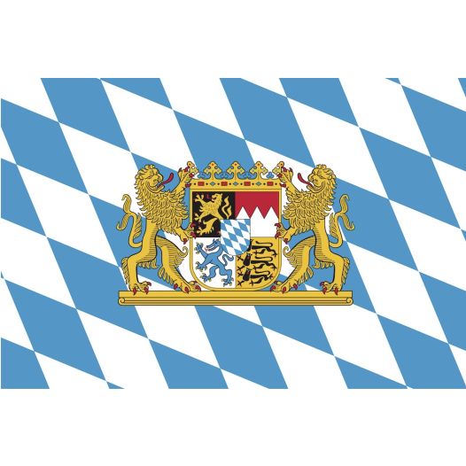 Vlag Beieren met schild 50x75cm