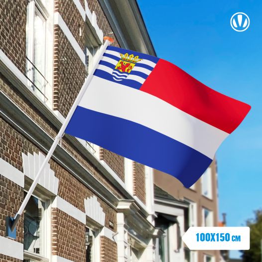 Vlag Nederland met inzet Zeeland 100x150cm