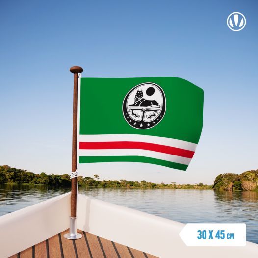 Vlag Republiek Itsjkeria met wapen 30x45cm