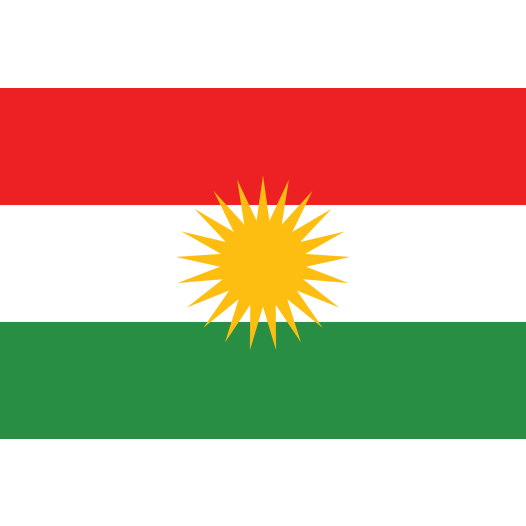 Vlag Koerdistan 70x100cm