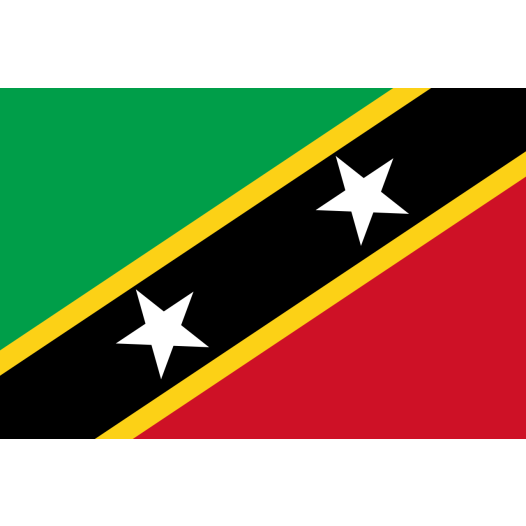 Vlag Saint Kitts en Nevis 70x100cm